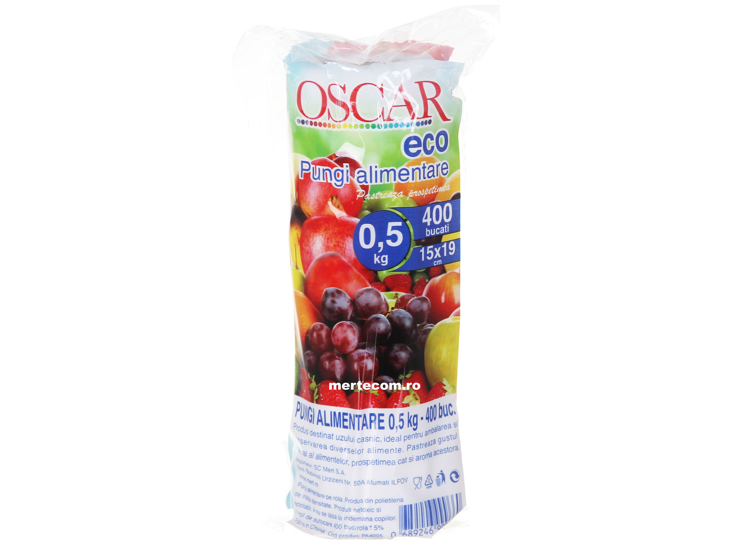 Pungi alimentare ECO Oscar 400buc/rola 0.5kg sanito.ro